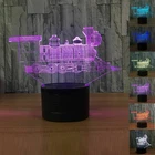 Train Model LED 7 Color 3D illusion LED Figure Night Lights Desk Table Lamp G