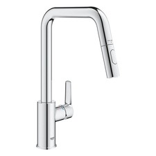 Grohe Kitchen Tap Mixer Chrome Pull Out Single Lever Swivel Spout Modern Faucet