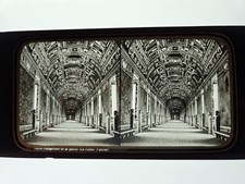 Perspective de Galerie Cartes Vatican Rome Italy Glass Stereoview c1865