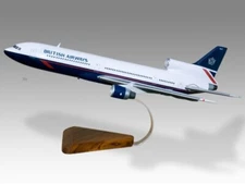 Lockheed L1011-385 TriStar British Airways Ver.2 Wood Airplane Model Small 1/144
