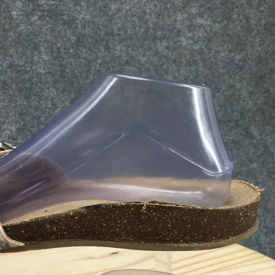 Sandalias Apostrophe para mujer 10 lentejuelas deslizables planas sin cordones gris plata cuero Foto 4 de 4