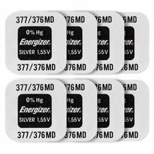 8 x Energizer 377 376 batteries Silver Oxide 1.55V SR66 SR626SW Watch