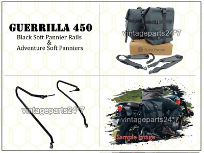 Royal Enfield Guerrilla 450 Adventure Weiche Gepäcktaschen und Schienen Grau