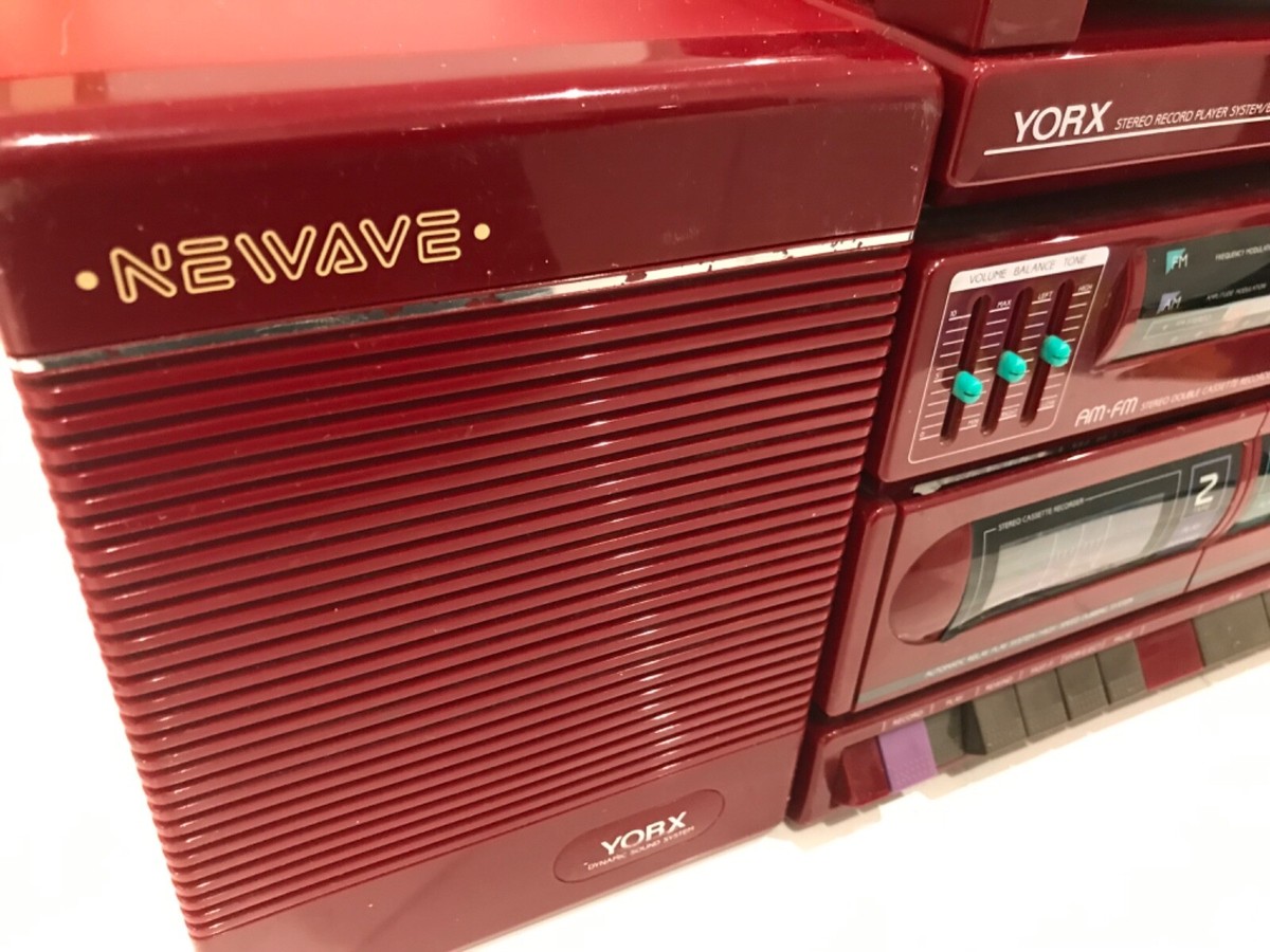 Vintage Rare YORX Newave Turntable Stereo System Dual Cassette