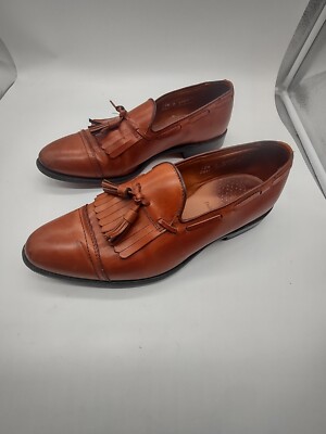 Allen Edmonds Dalton Shoes Men\'s Size 10.5 C Brown Leather Tassel Loafer Dress Allen Edmonds Dalton Slip on 2 Tassel Loafer Dress Shoes  main image 3