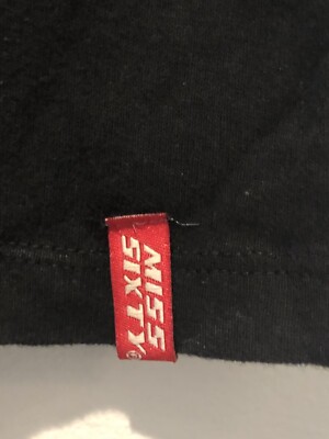 Miss Sixty Shirt Womans XXL Graphic Print Top Cool Party Go Go