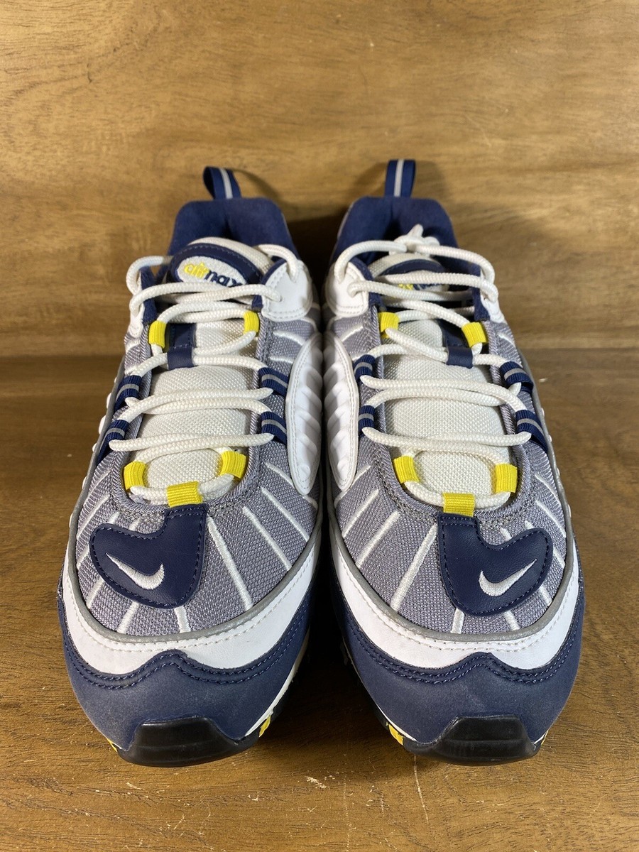 Nike Air Max 98 “Tour Yellow” Size 2018 Blue White 640744-105