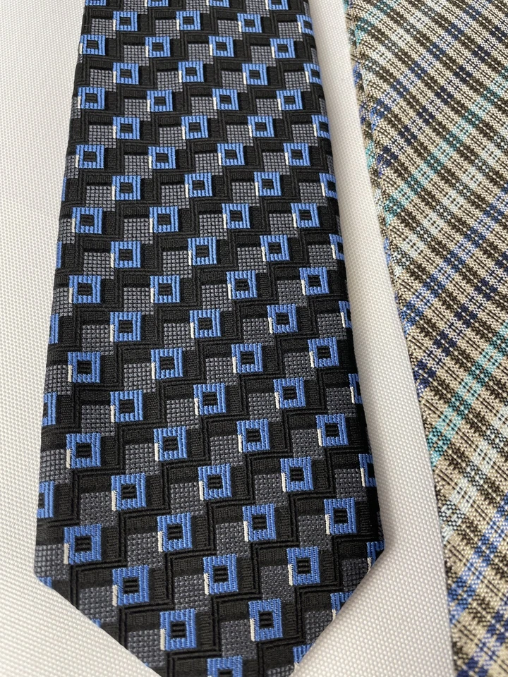 LOTE DE 7 CORBATAS MIXTAS DE DISEÑO - ABBOUD, EGARA, NORDSTROM, BANK, STAFFORD, BARNES Foto 4 de 4