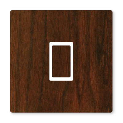 2 x WALNUT- UK LIGHT SWITCH STICKERS, LIVING ROOM BEDROOM NURSERY DECOR