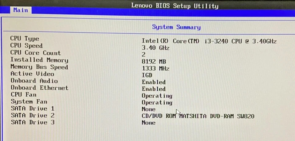 Lenovo ThinkCentre Edge72 - i3-3240 3.40GHz - 8GB RAM - 256GB SSD (OFFERS OK) - Image 3 of 4