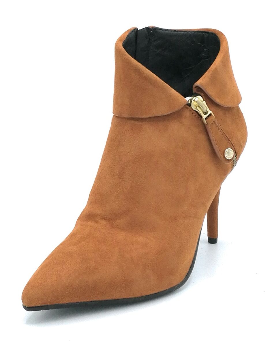 Elvio Zanon EK0706 Suede Ankle Boots Cognac Double Zipper Elvio Zanon EK0706 Suede Ankle Boots Cognac Double Zipper