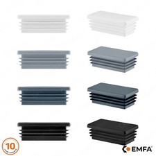 Lamella Plugs End Caps Plugs Rectangular Plastic Pipe Caps Pack of 10