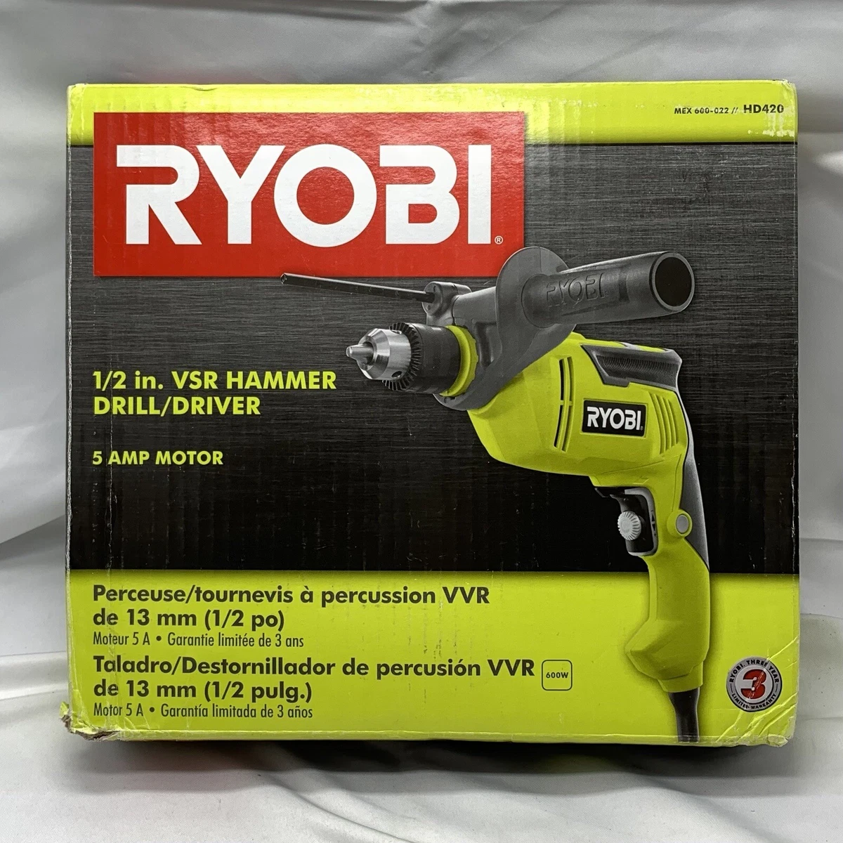 OPEN BOX Ryobi 1 2