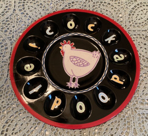 Southern Living At Home “Cockadoodle”  12” Devil Egg Plate by Becky Denny