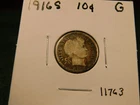 1916 S   Barber Dime  Item # 11763