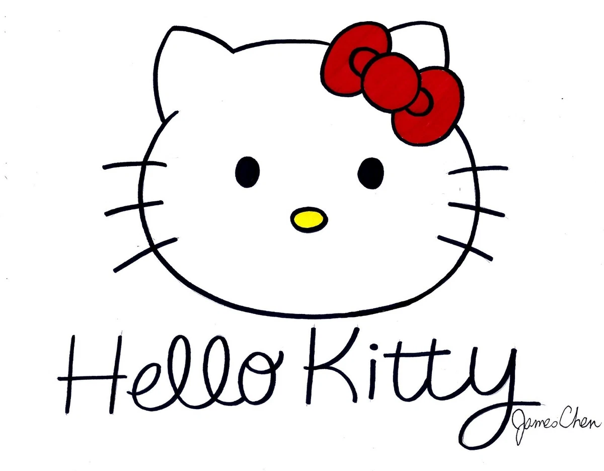 HELLO KITTY ORIGINAL COMIC ART ON CARD STOCK BY COMIC ARTIST JAMES CHEN