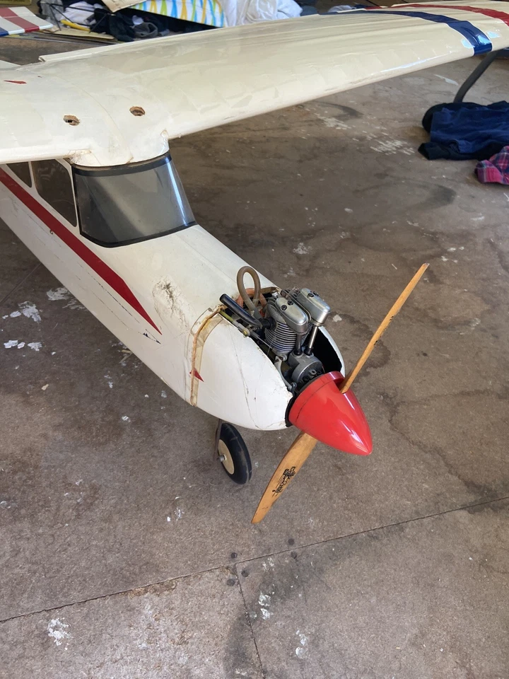 Avión de radiocontrol vintage RTF Kadet Senior Balsa motor Saito FA-45, listo para volar Foto 3 de 4