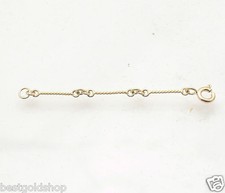 2" Twisted Bar Wire Extender for Bracelet Necklace Chain 14K Yellow Gold