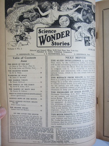 Science Wonder Stories Pulp v. 1 #1, 1929 VG H.G. Wells Story & Paul Cover Art! - Picture 3 of 7