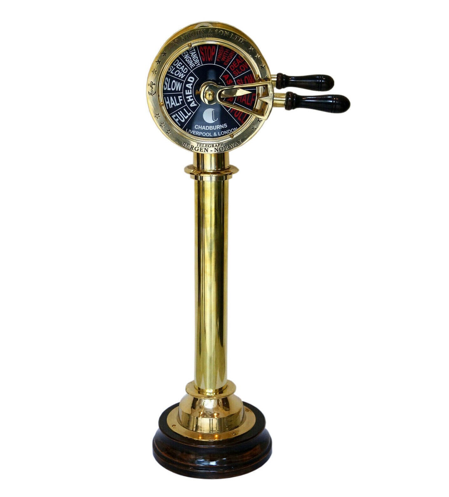 42'' Nautical Antique Brass Ship's Engine Room Telegraph Working