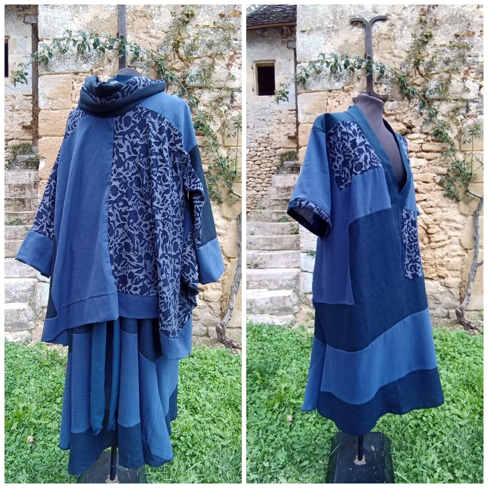 BRAND NEW Bespoke Handmade Kimono Style dress  Plus Size Winter  Dress  - Image 3 of 4
