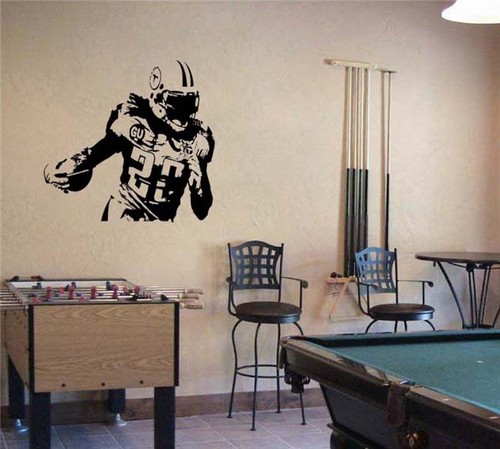 Football Player Running Back (b) Vinyl Wall Sticker Decal 20"h x 23"w