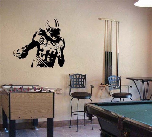 Football Player Running Back (b) Vinyl Wall Sticker Decal 20"h x 23"w - Picture 1 of 2