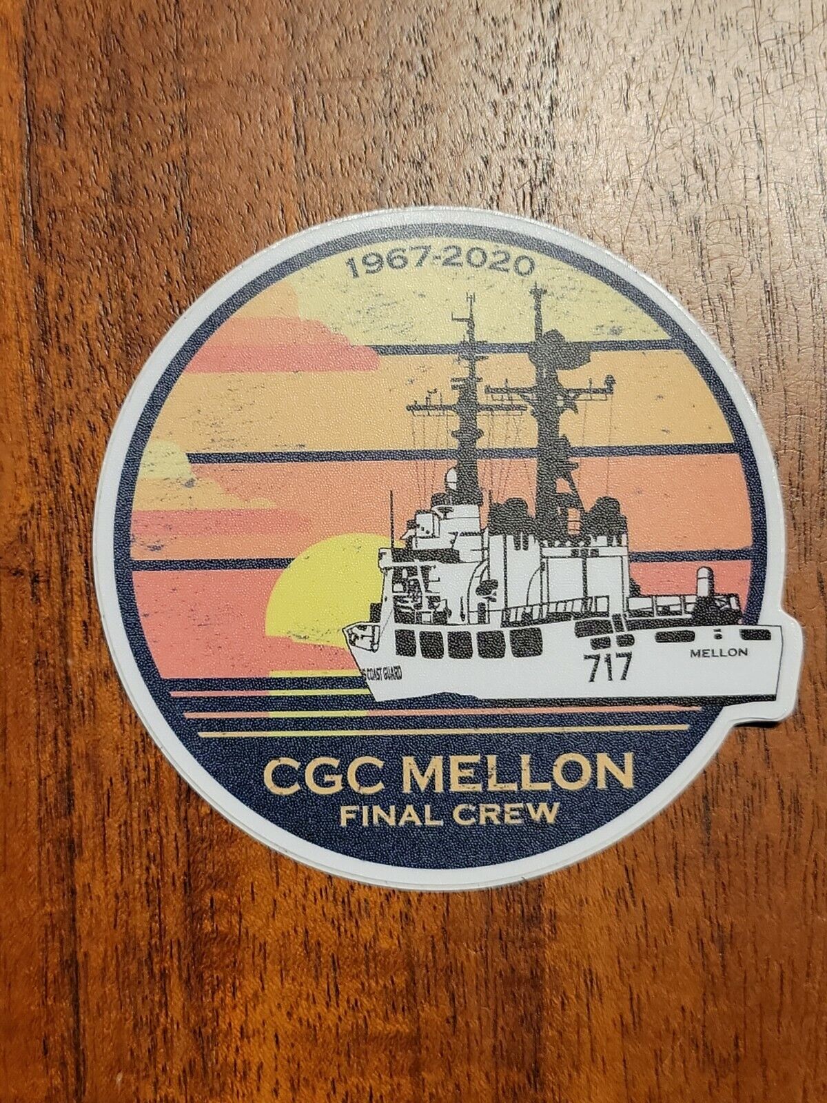 US Coast Guard - USCGC Mellon WHEC-717 - Final Crew Color Decal - Sticker
