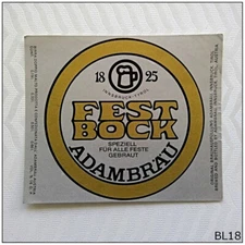 Fest Bock Adambrau Beer Label (BL18)