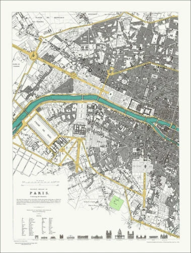 Paris Antique Original Antique European Maps & Atlases