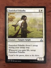 Famished Paladin MTG Magic the Gathering Card NM Near Mint Rivals of Ixalan RIX