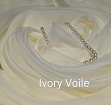 Ivory 116" wide semi-sheer Voile by yard, party decoration, dress Free swatches