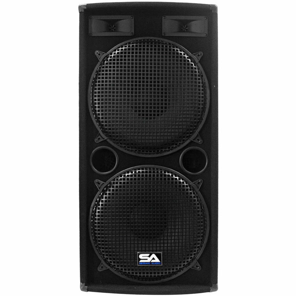ALTAVOZ DJ PA Seismic Audio Dual 15" 500 vatios audio profesional ~ banda nueva Foto 2 de 4