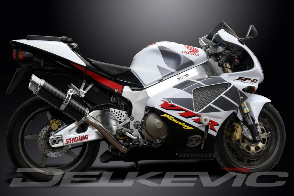 Kit silenciador de escape de carbono redondo 14" Honda RVT1000R RC51 2002-2008 - Imagem 4 de 4