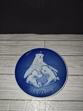 Mors Dag Polar Bear Porcelain Plate Mother's Day 1974 B &G Denmark