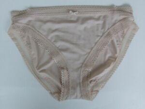 M & S Size 14 NO VPL High Leg knickers Panties stretchy Briefs Natural