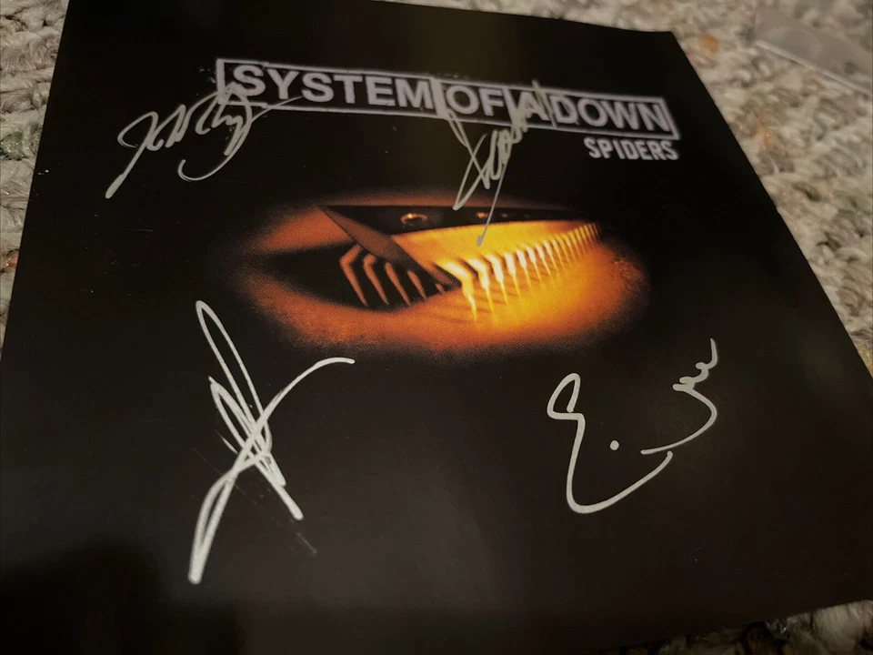 System Of A Down Spiders PROMO CD Single SIGNED BY ENTIRE BAND autographed 1999 - Image 3 of 4