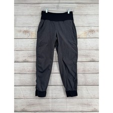prAna Summit Jogger Pants Womens Small heathered Gray Black Stretch