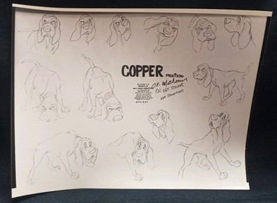 Disney Photostat The Fox And The Hound ''Copper'' Production #0136 479-539