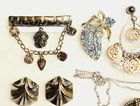 DRAMATIC _ THEATRICAL COSTUME JEWELRY_ FUN LOT _ RETRO 1940's - 1960's LOW Ship