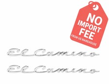 1959 El Camino Front Fender Chrome Emblem El Camino Script Badge Pair 59