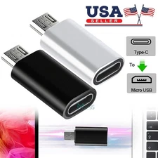 Type C Female to Micro USB Male Port Converter Charge Data Sync Adapter US Stock