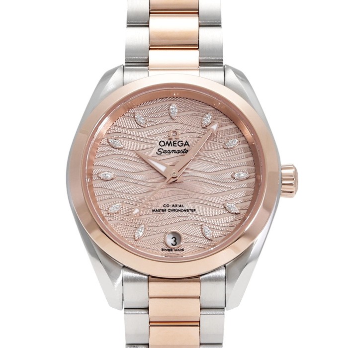 Omega Seamaster 220.20.34.20.59.001 Stainless Steel 34.0mm PinkGold Dial #YKW463