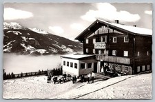Zell am Ziller Austria RPPC Grindl Alm Ski Lodge Snow Scene c.1950s Real Photo