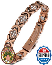 Feraco Pure Copper Magnetic Bracelet for Women, 5X Ultra Strength