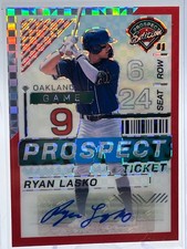 2024 PANINI PROSPECT TICKET RED XFRACTOR #1 RYAN LASKO RC AUTO /99 - OAKLAND