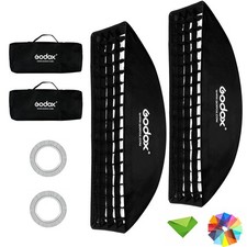Godox 12"x 47"/30x120cm Softbox Reflector Modifier 47"/30x120cm, Black