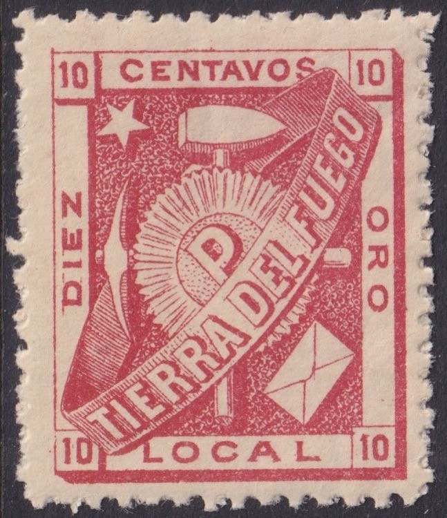 CHILE (TIERRA DEL FUEGO) GIBBONS CAT # 001 PRIVATE ISSUE of JULUS POPPER