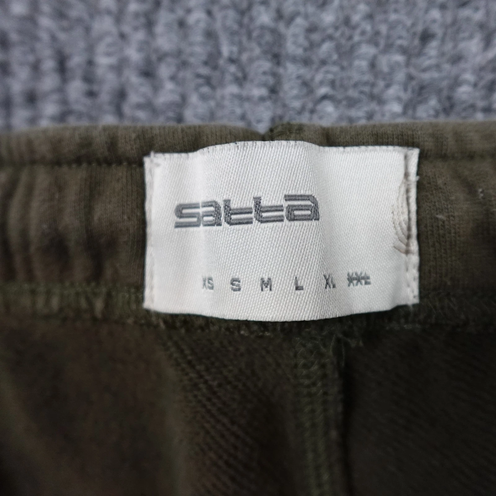 Satta Livity Fleece Jogger Pants Mens Medium Green Organic Cotton Pockets image 3