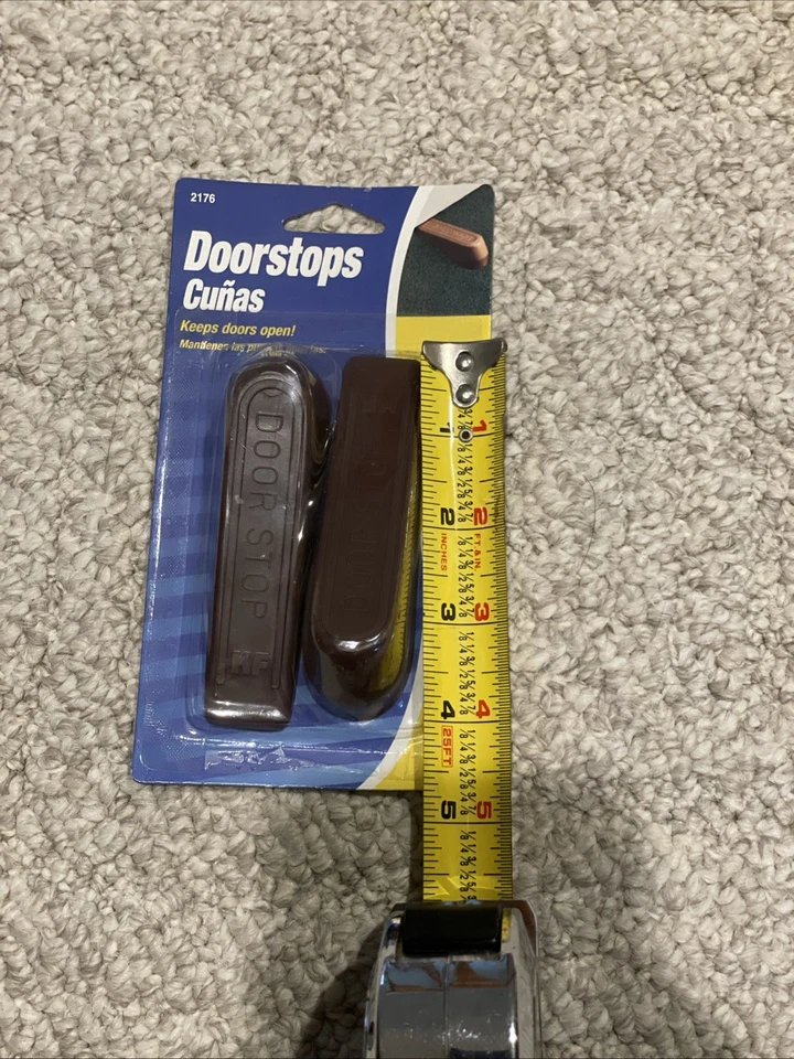 Juego de 2 topes de puerta Waxman Soft Touch goma marrón nuevo Foto 3 de 4